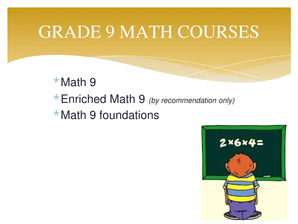 grade 9 math courses