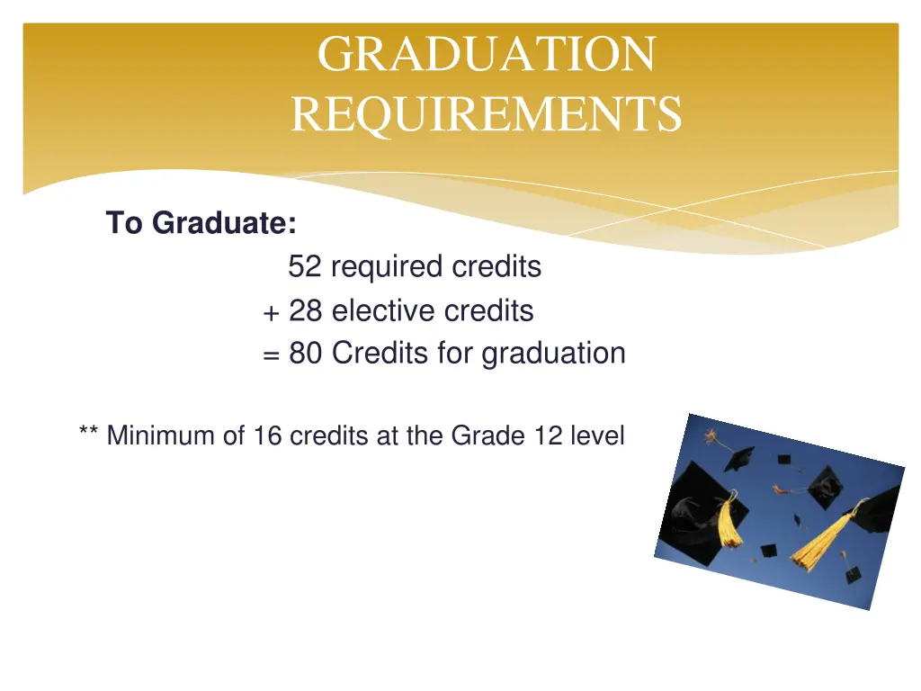 graduation requirements 1