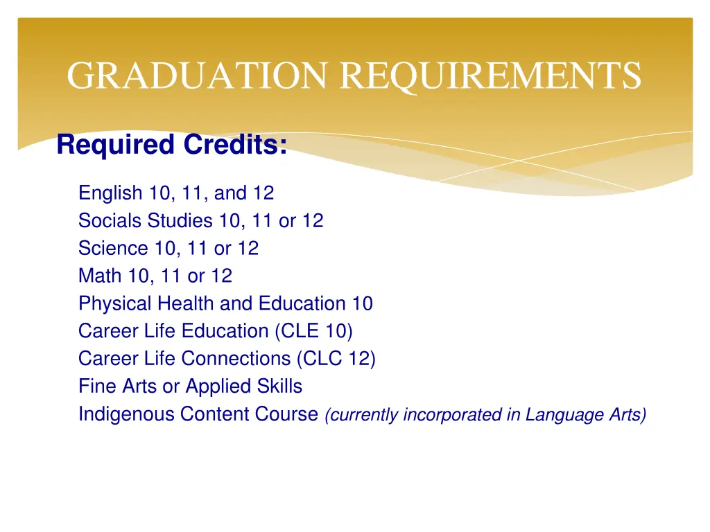 graduation requirements 2