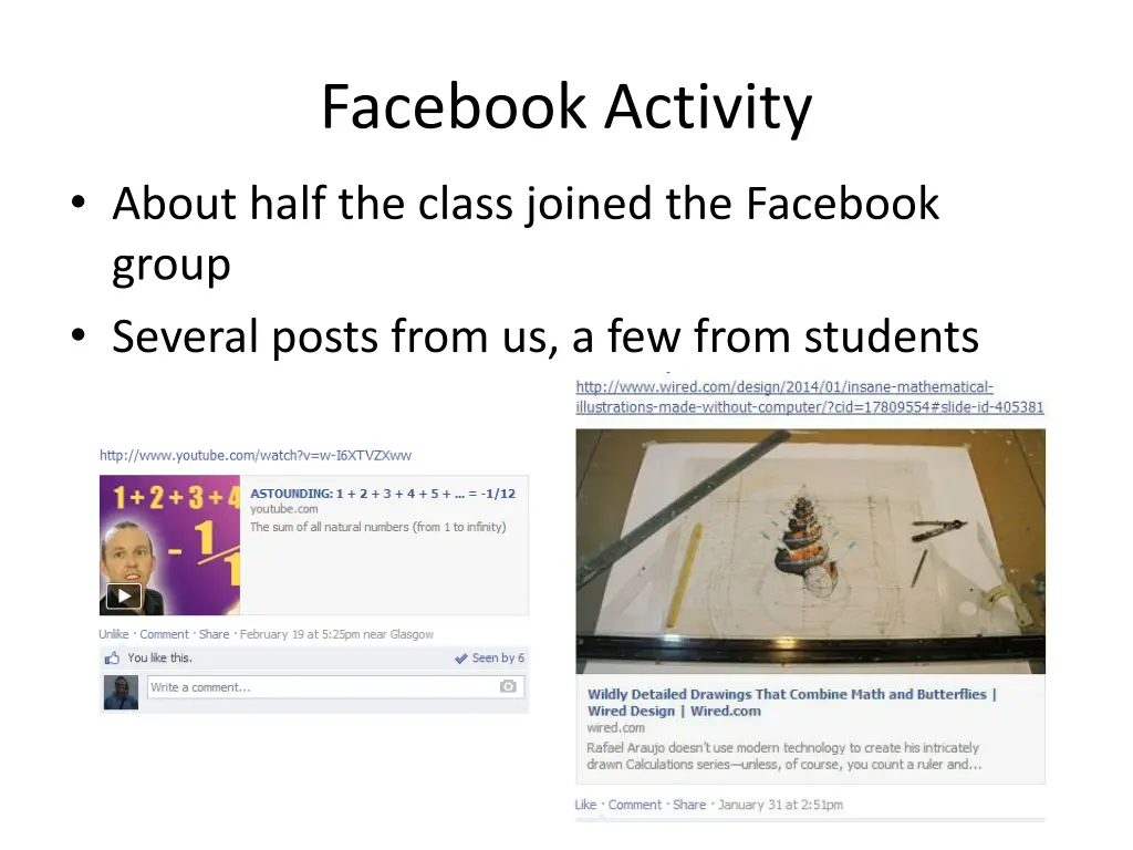 facebook activity