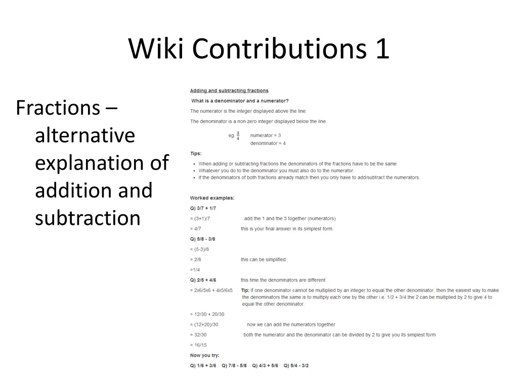 wiki contributions 1