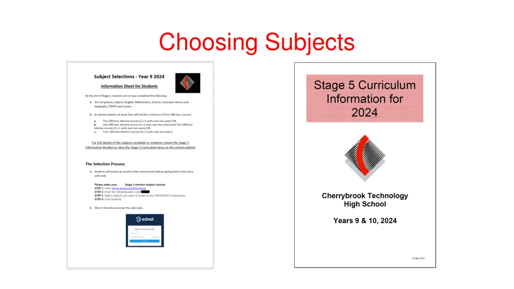 choosing subjects