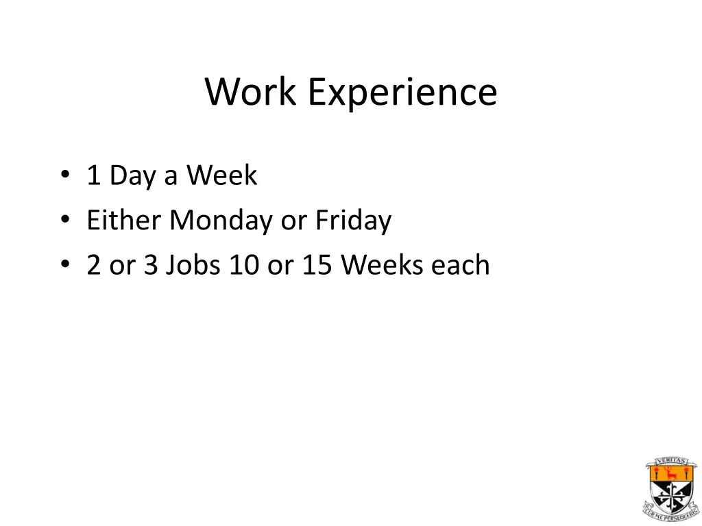 work experience