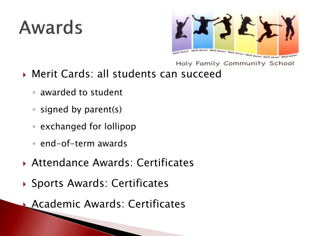 merit cards all students can succeed awarded