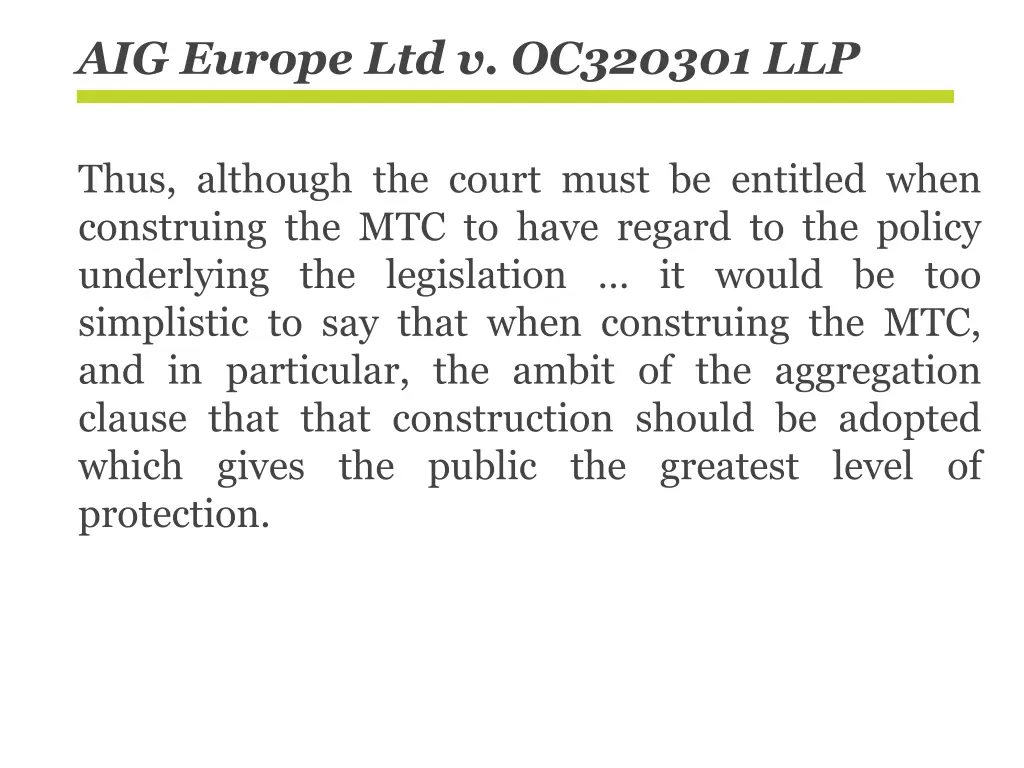 aig europe ltd v oc320301 llp 1