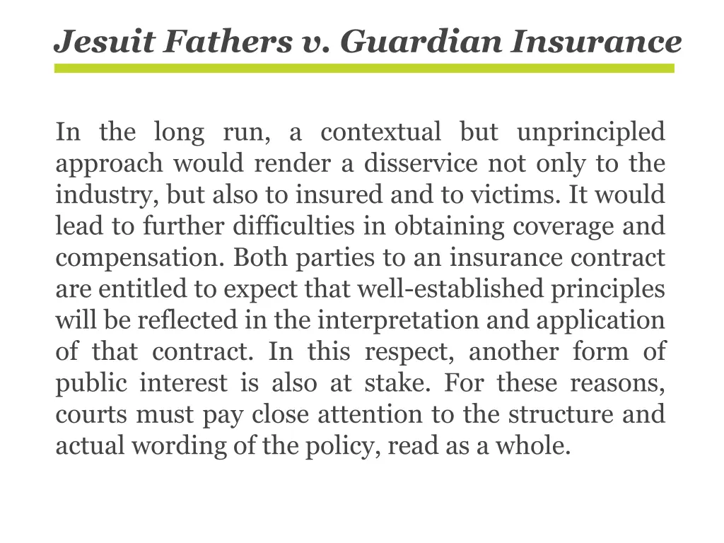 jesuit fathers v guardian insurance