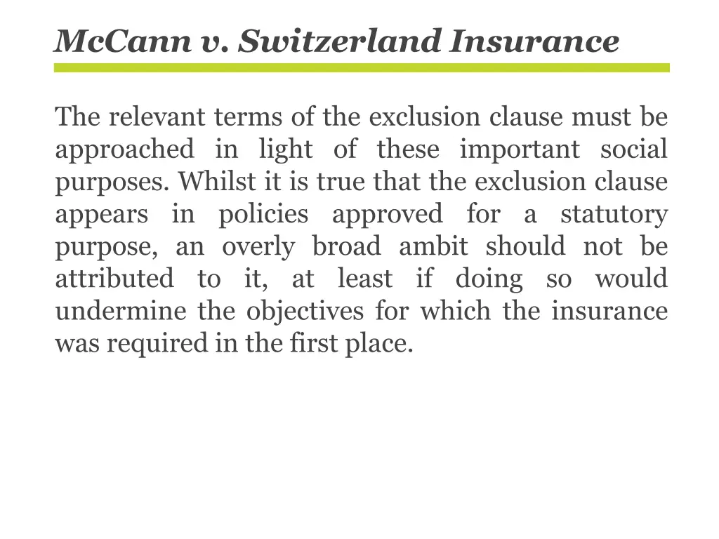 mccann v switzerland insurance 1