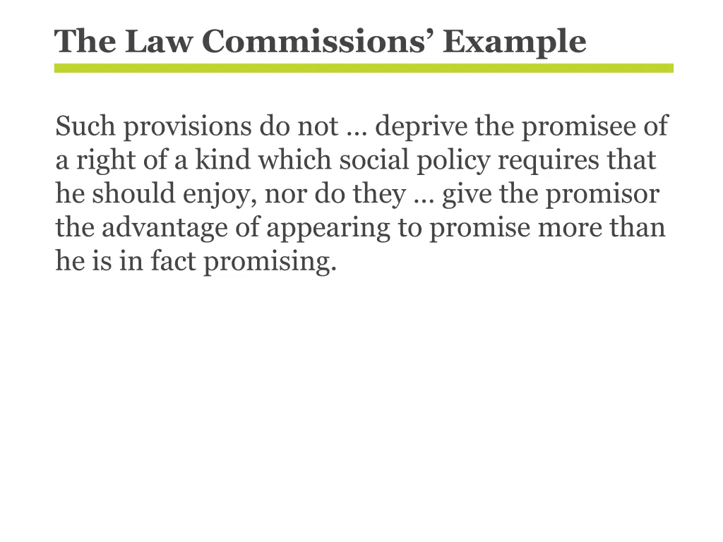 the law commissions example 1