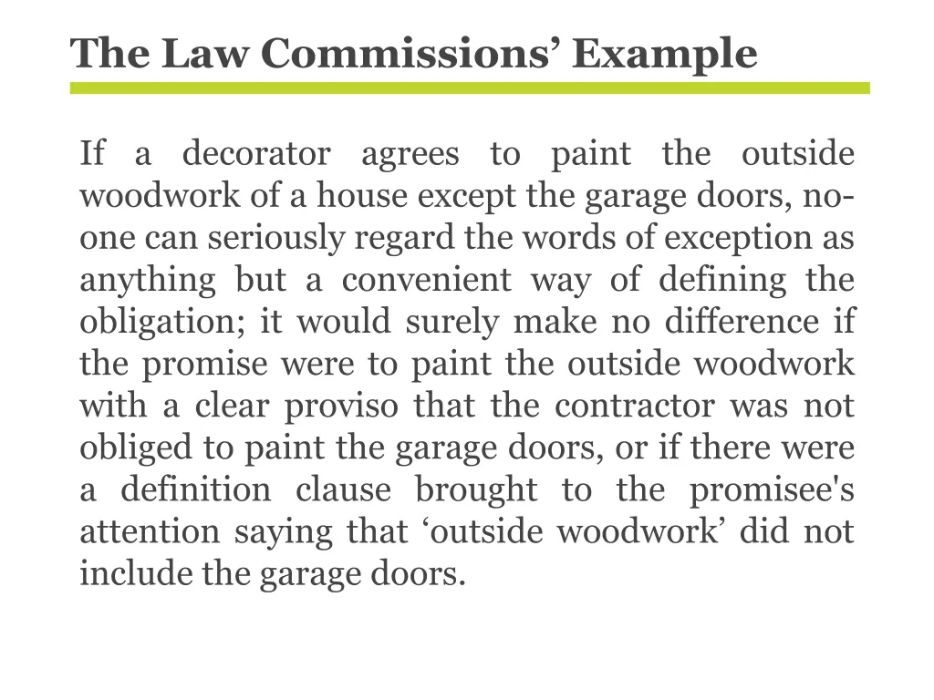 the law commissions example