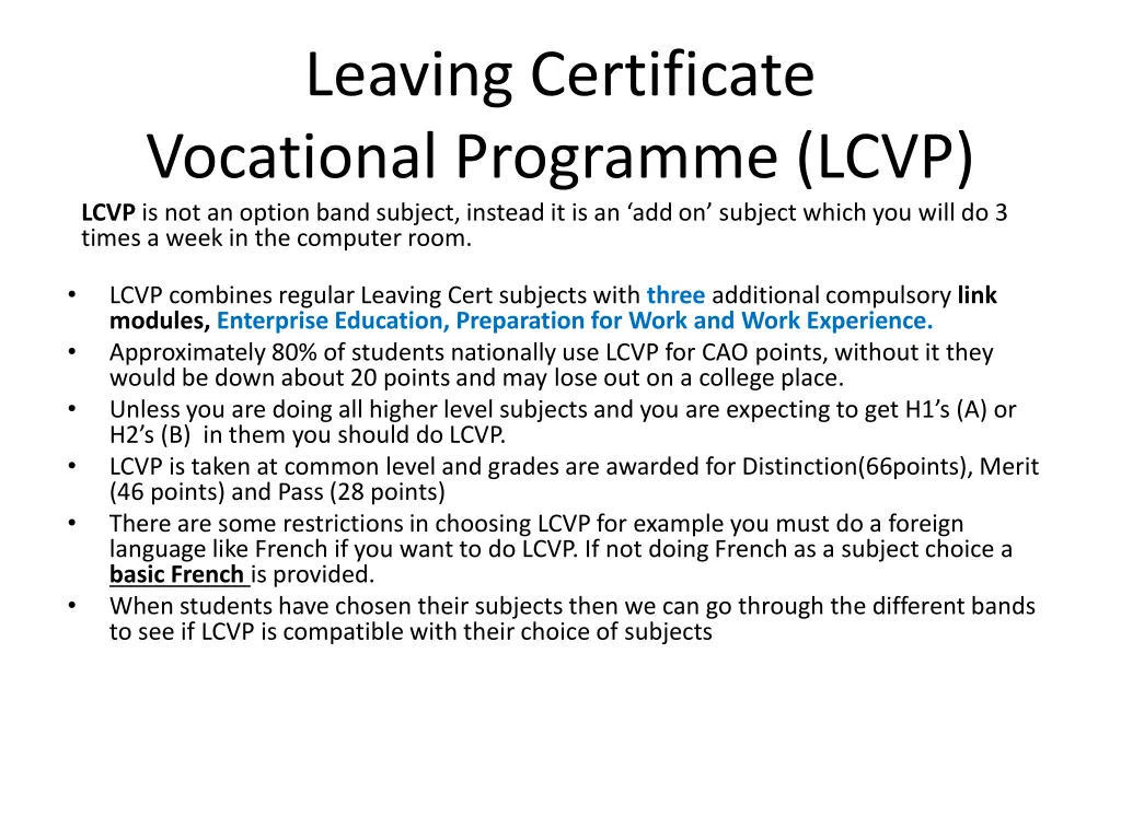 leaving certificate vocational programme lcvp