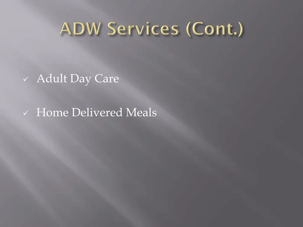 adult day care