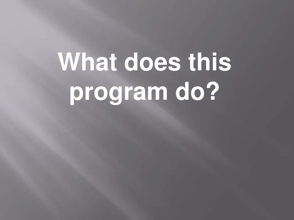 what does this program do