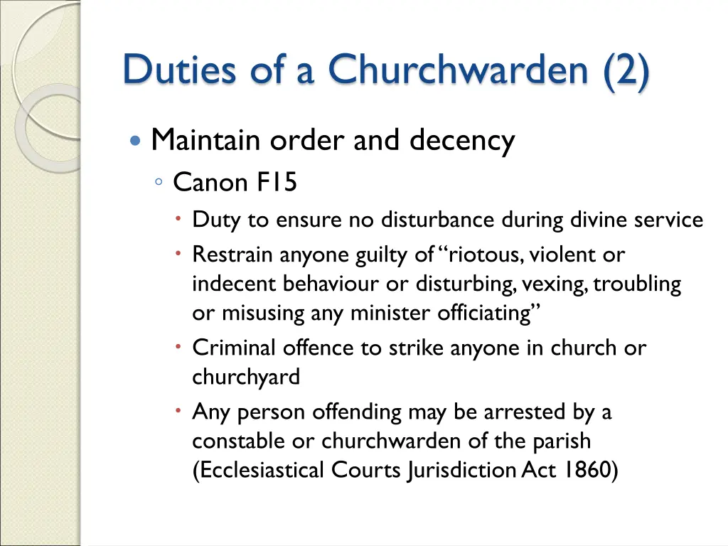 duties of a churchwarden 2