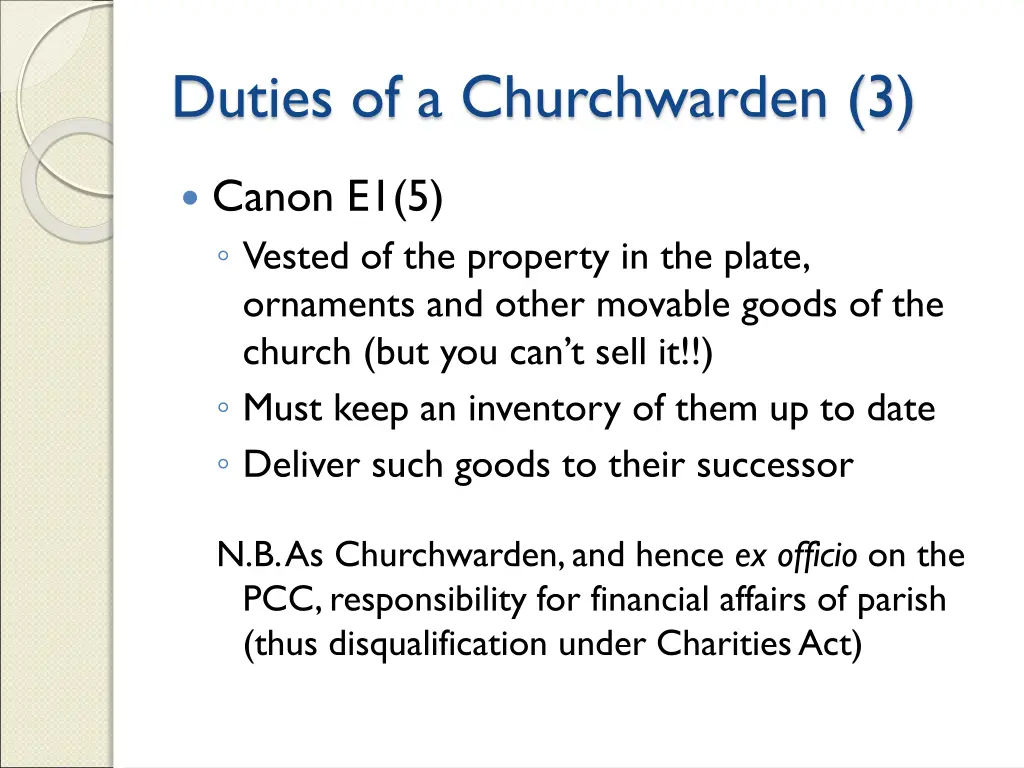 duties of a churchwarden 3