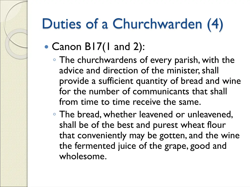 duties of a churchwarden 4