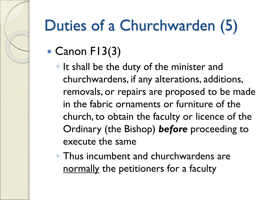 duties of a churchwarden 5