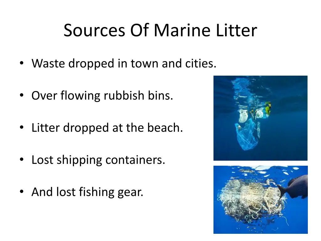 sources of marine litter