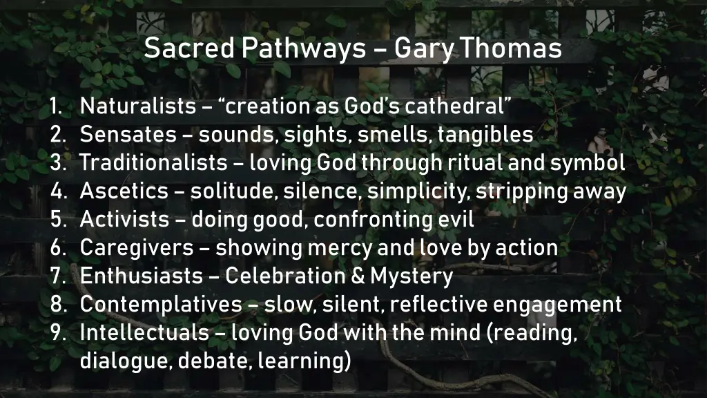 sacred pathways gary thomas