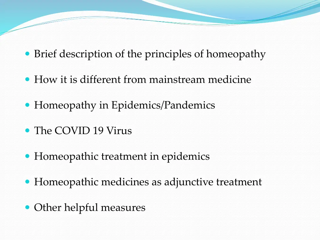 brief description of the principles of homeopathy