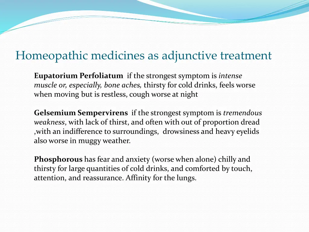 homeopathic medicines as adjunctive treatment 3