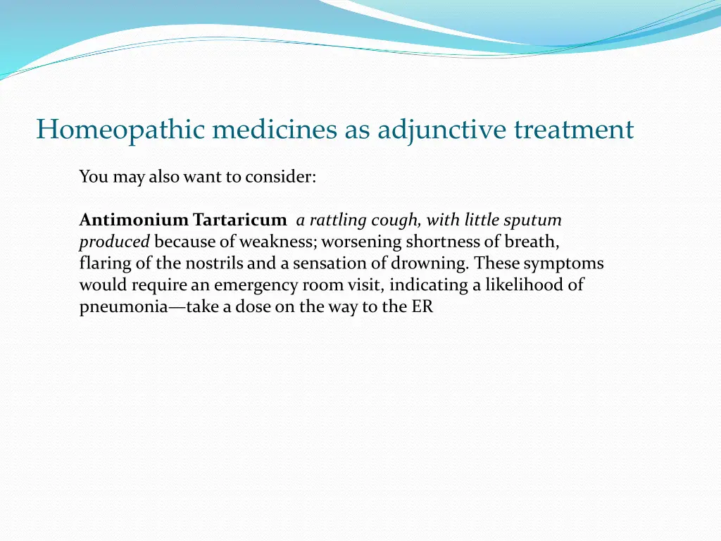 homeopathic medicines as adjunctive treatment 4