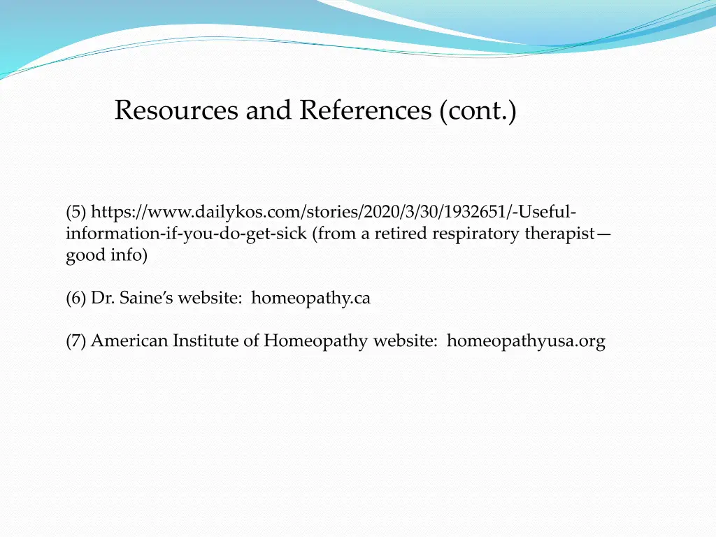 resources and references cont