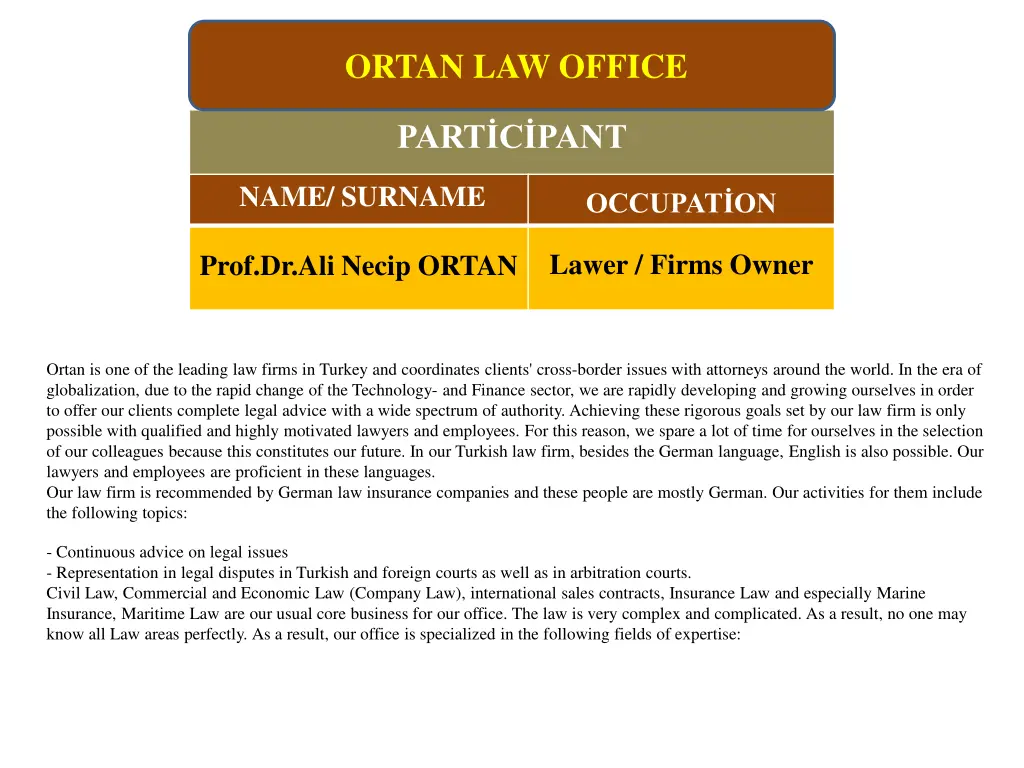 ortan law office