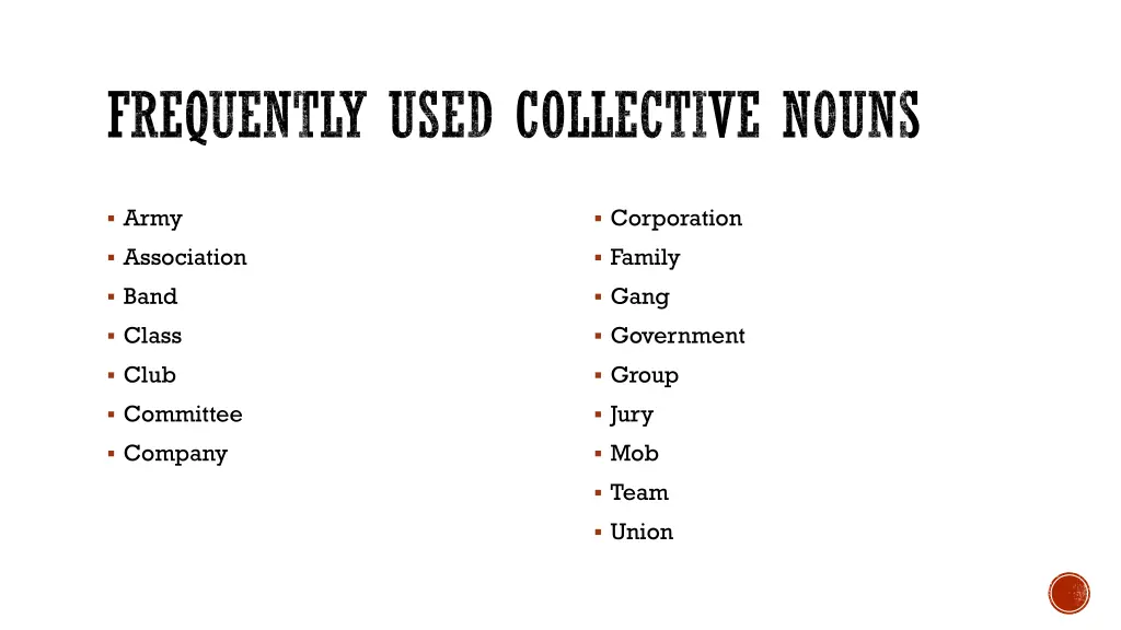 frequently used collective nouns