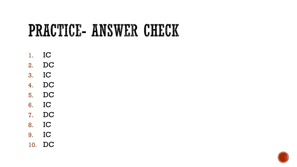 practice answer check