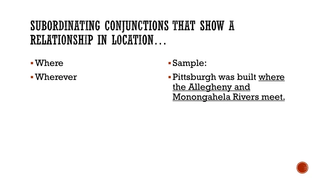 subordinating conjunctions that show 4