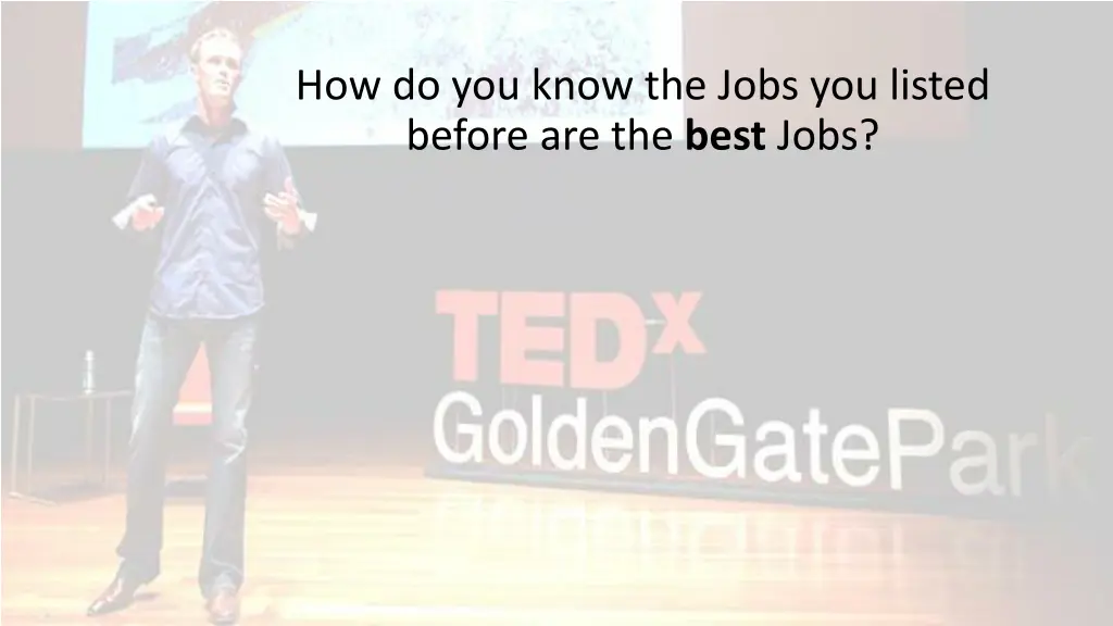 how do you know the jobs you listed before