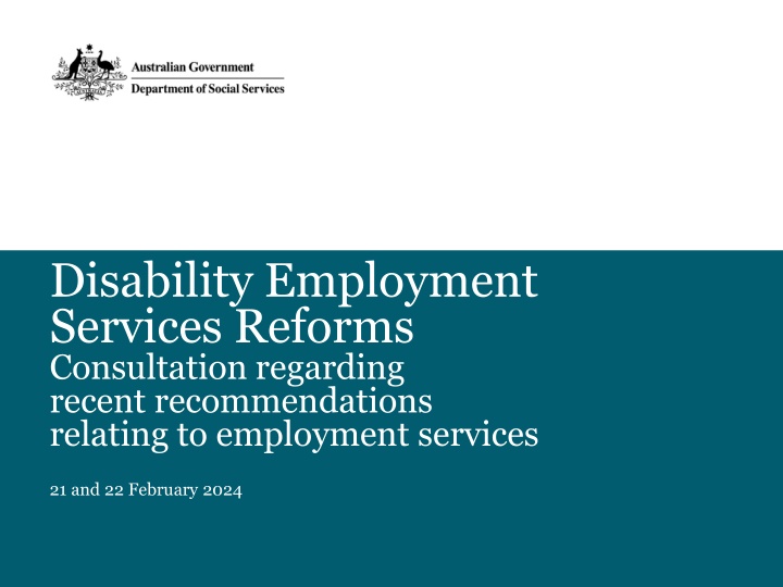 disability employment services reforms