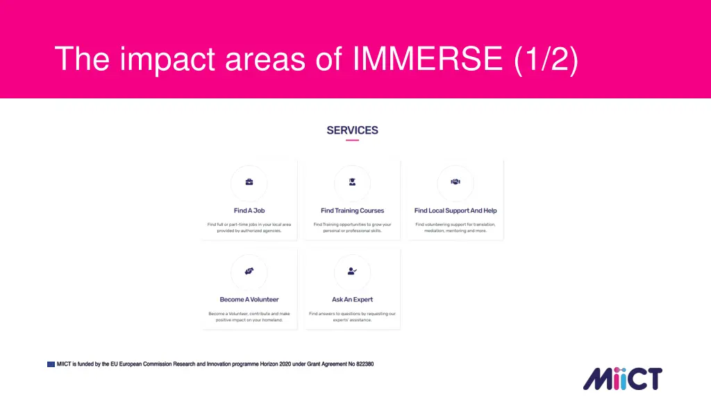 the impact areas of immerse 1 2