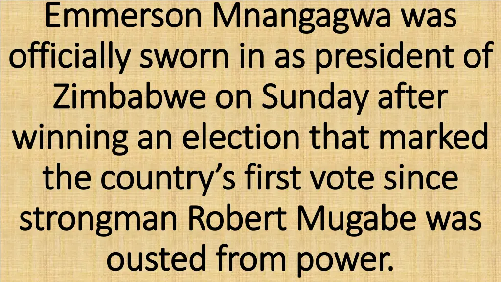 emmerson mnangagwa was emmerson mnangagwa