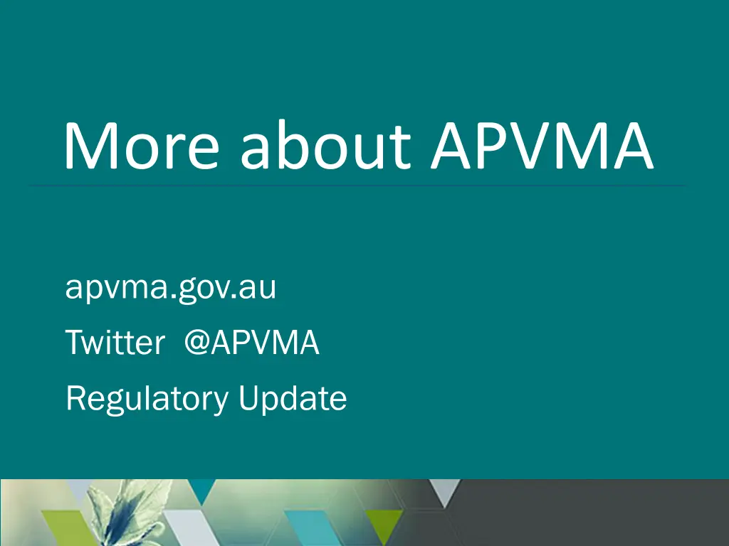 more about apvma