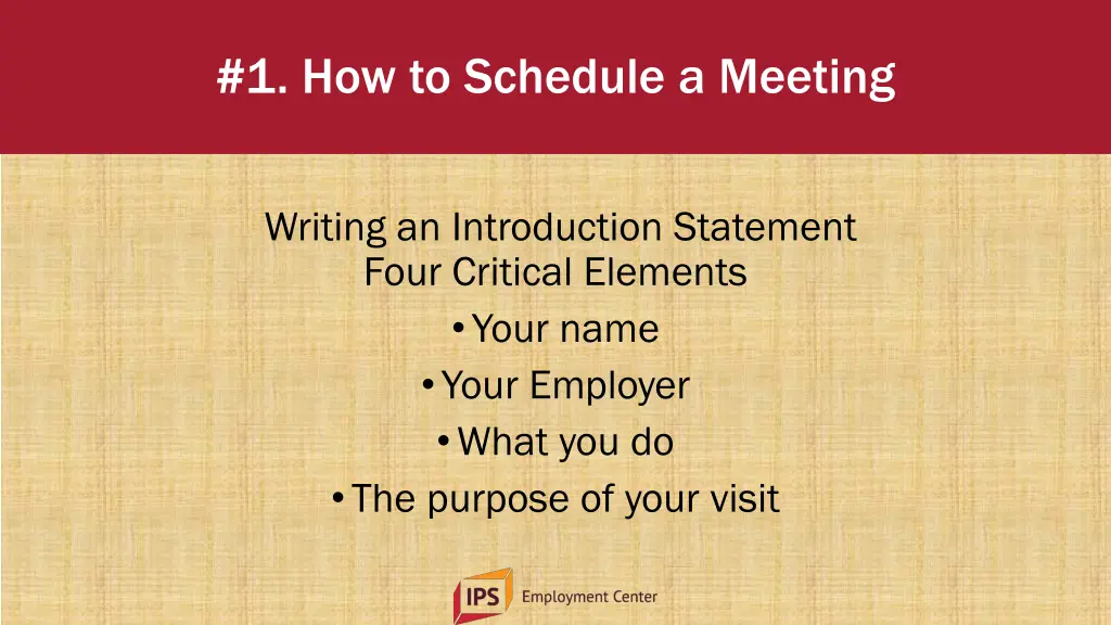 1 how to schedule a meeting