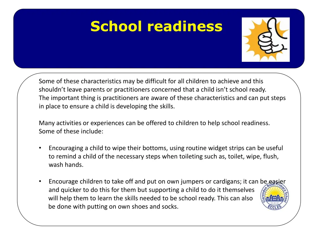 school readiness