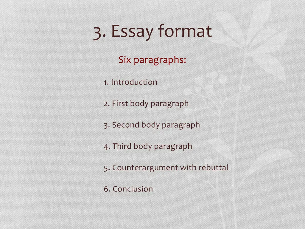 3 essay format