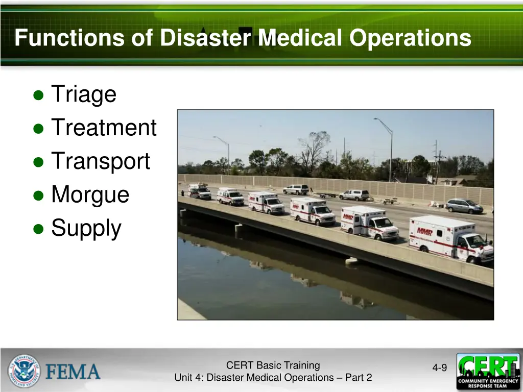 functions of disaster medical operations