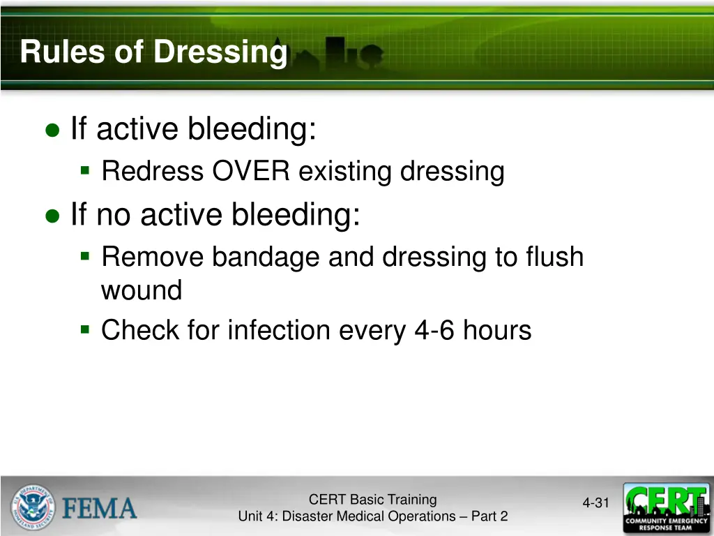 rules of dressing