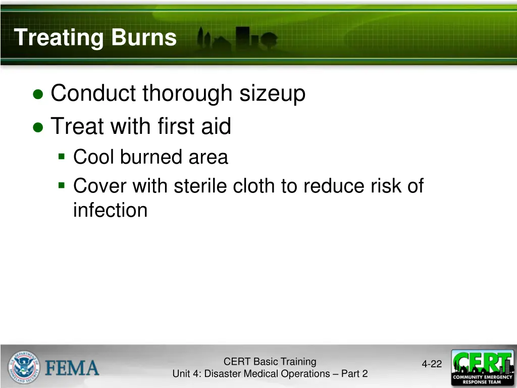 treating burns