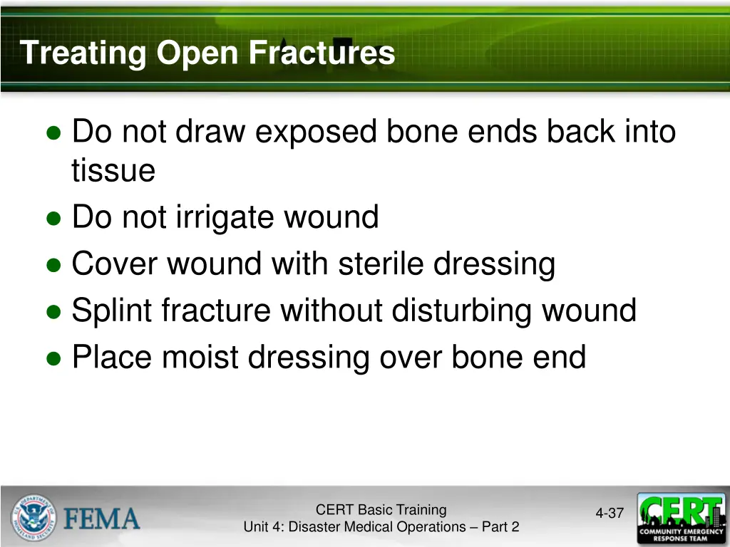 treating open fractures