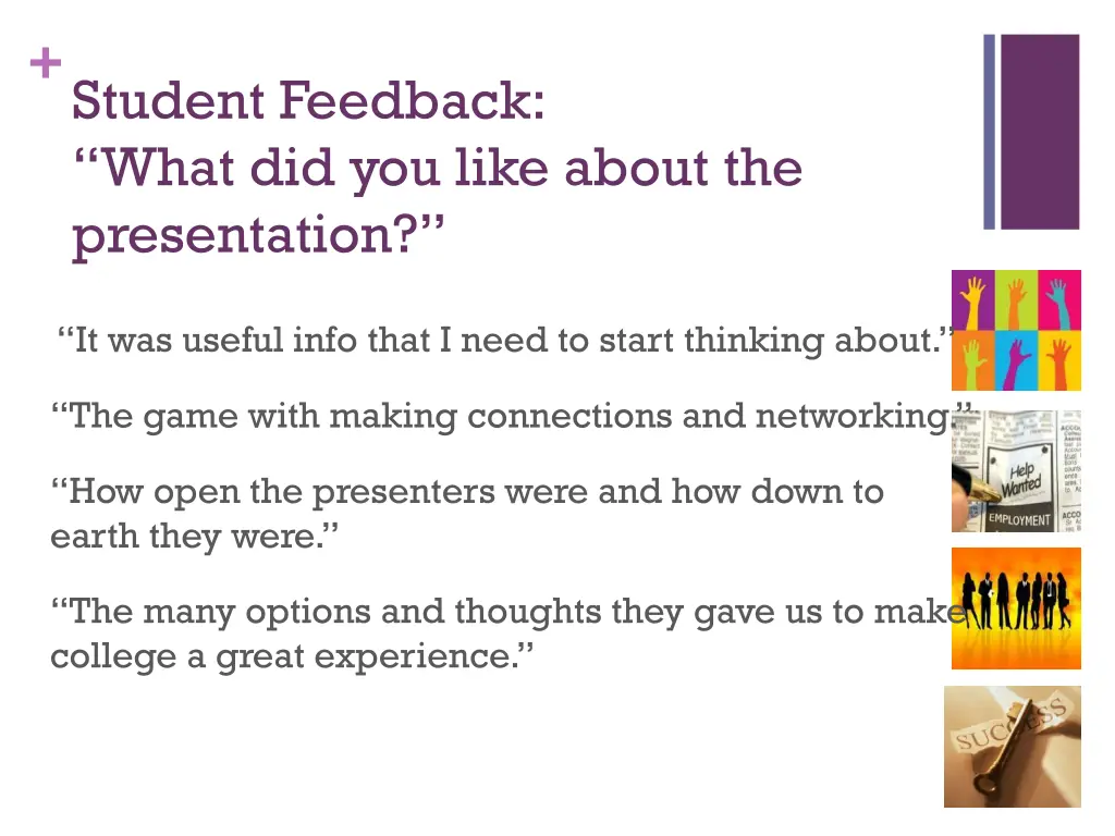 student feedback what did you like about