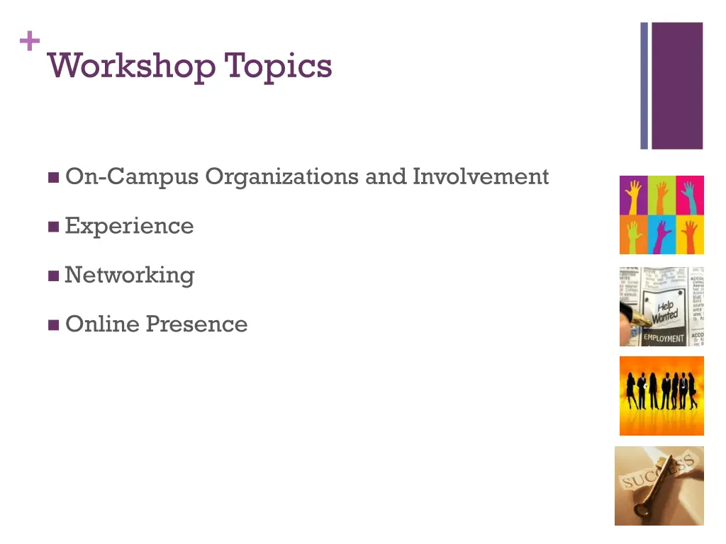 workshop topics