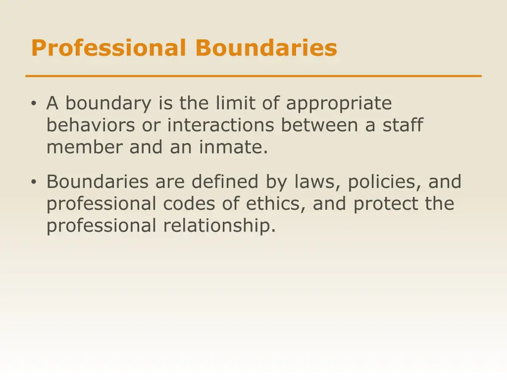 professional boundaries