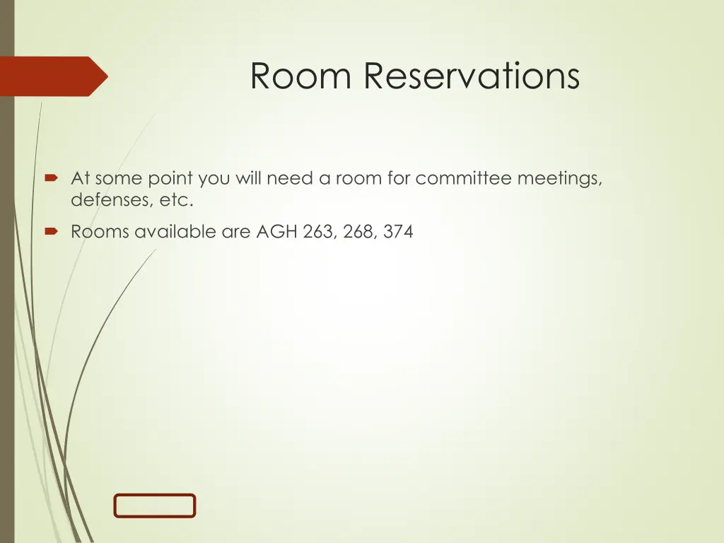 room reservations