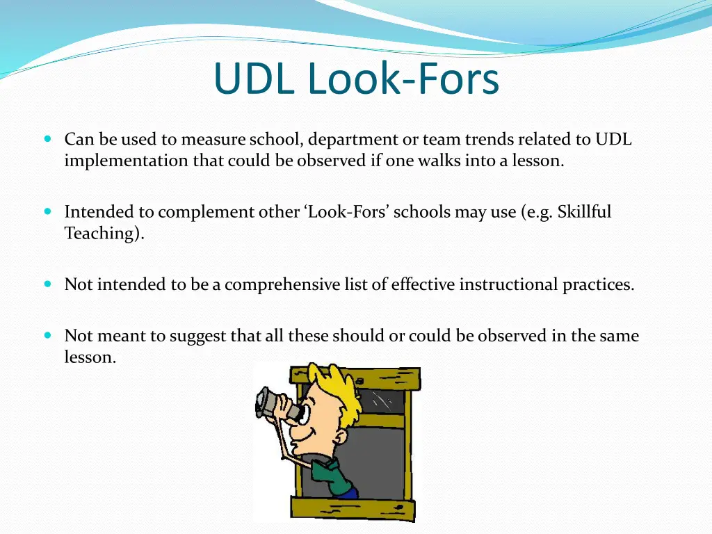 udl look fors 1