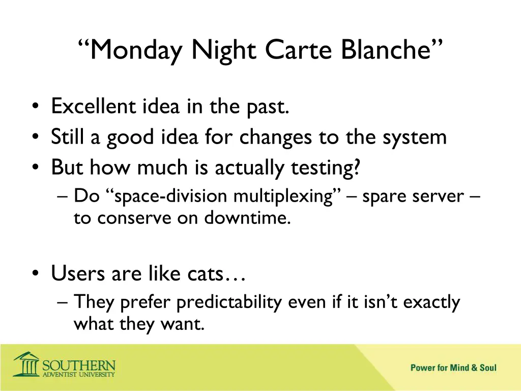 monday night carte blanche