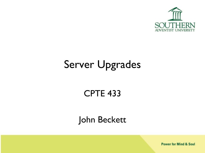 server upgrades