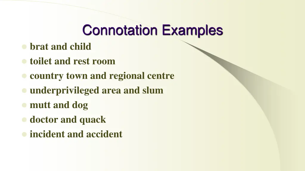 connotation examples brat and child toilet